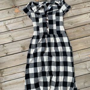 Urban Outfitters flannel print midi dress